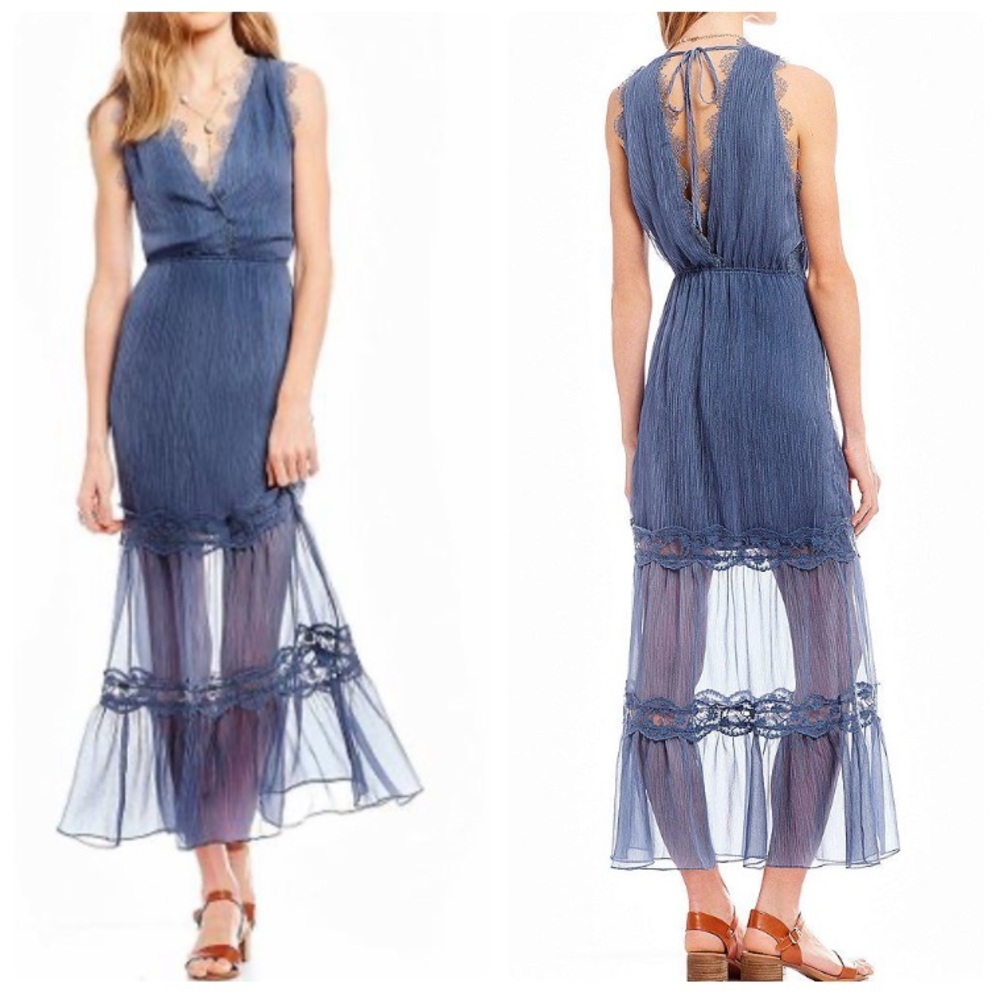 Chelsea & Violet lace Trim Maxi Dress